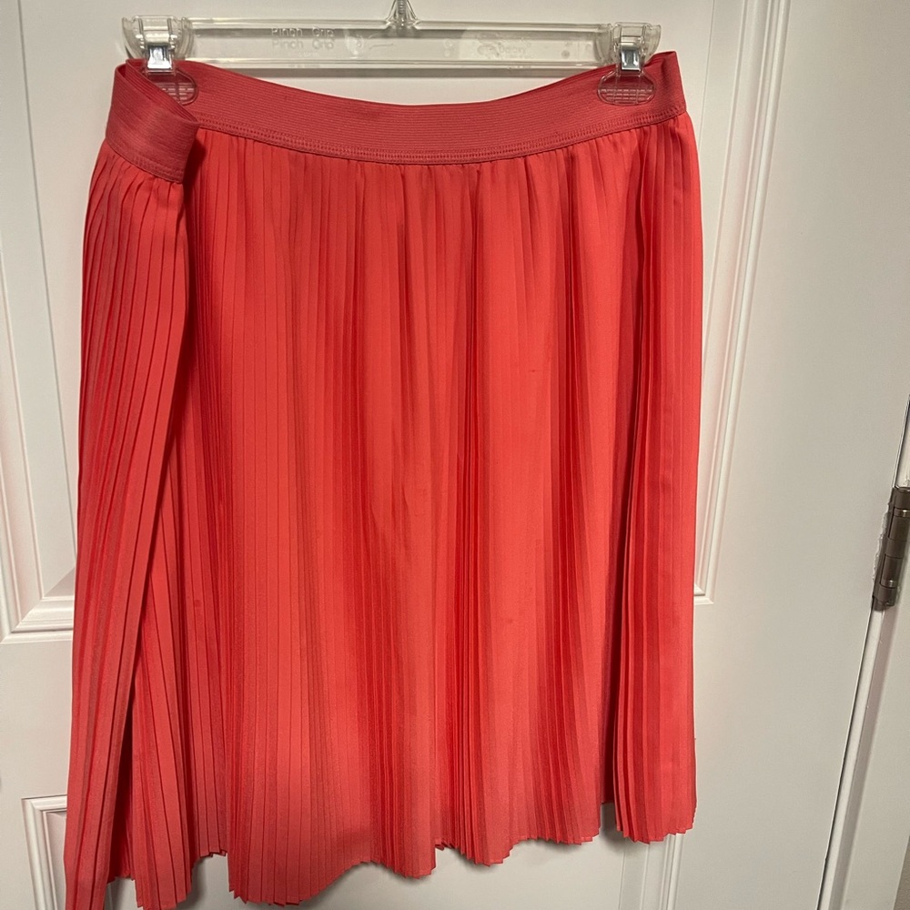 Merona Coral Below Knee Accordion Pleat Full Skirt XL
